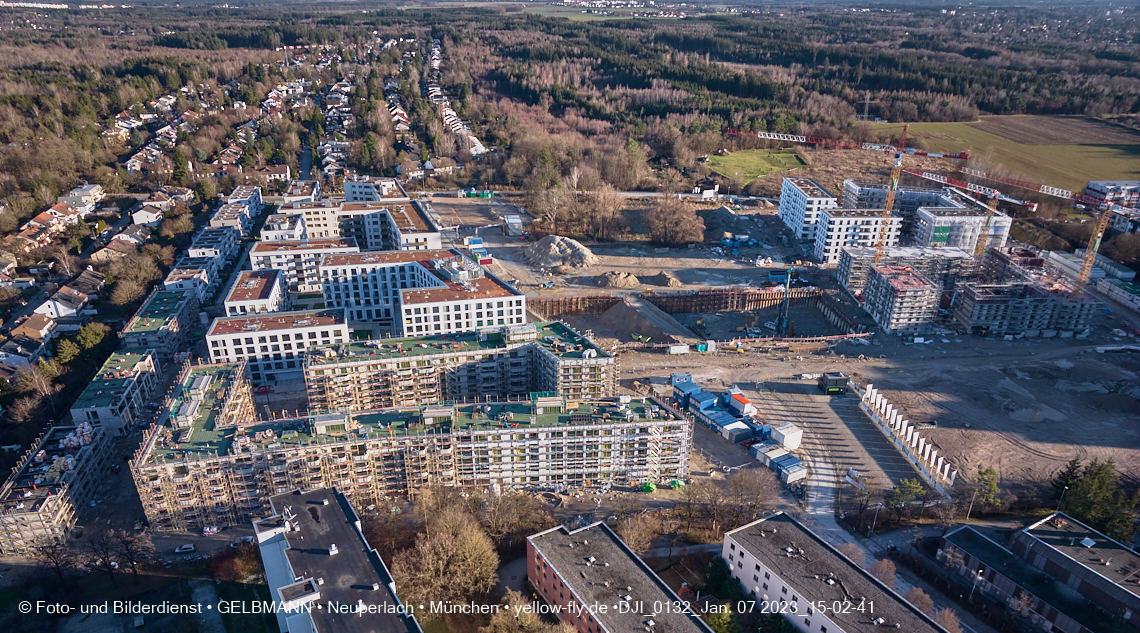 07.01.2023 - Baustelle zum Alexisquartier und Pandion Verde in Neuperlach
